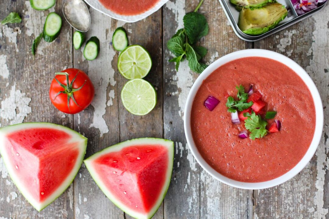 Diet menu from watermelon diet for weight loss