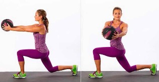 Lunges with folded boxes